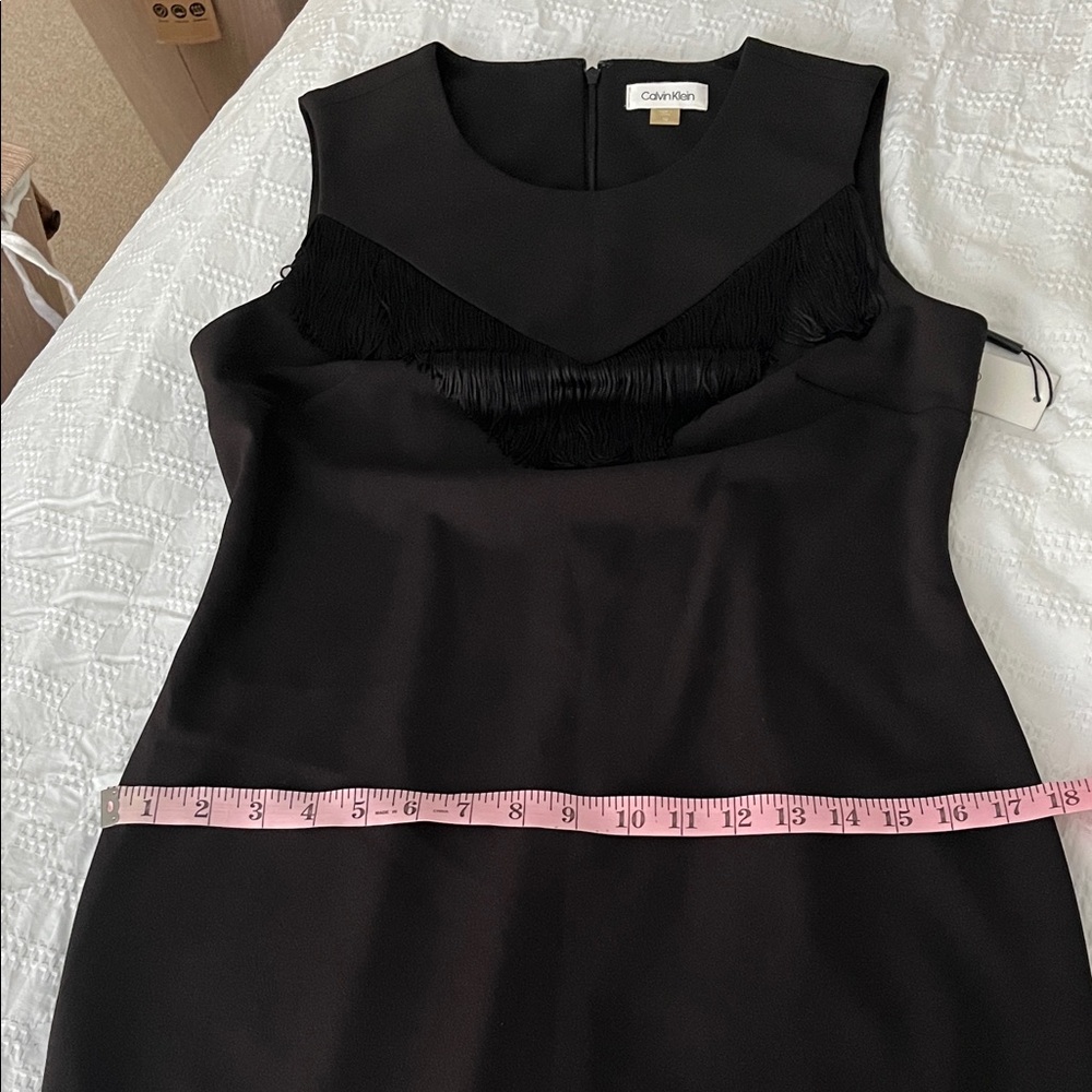 Calvin Klein Black Fringe Dress size 10 - Picture 13 of 14